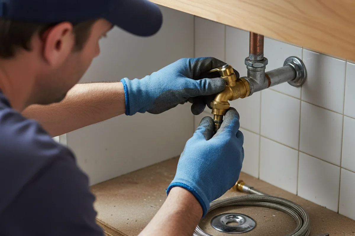 Shutoff valve and fitting work during Repiping in Sparta